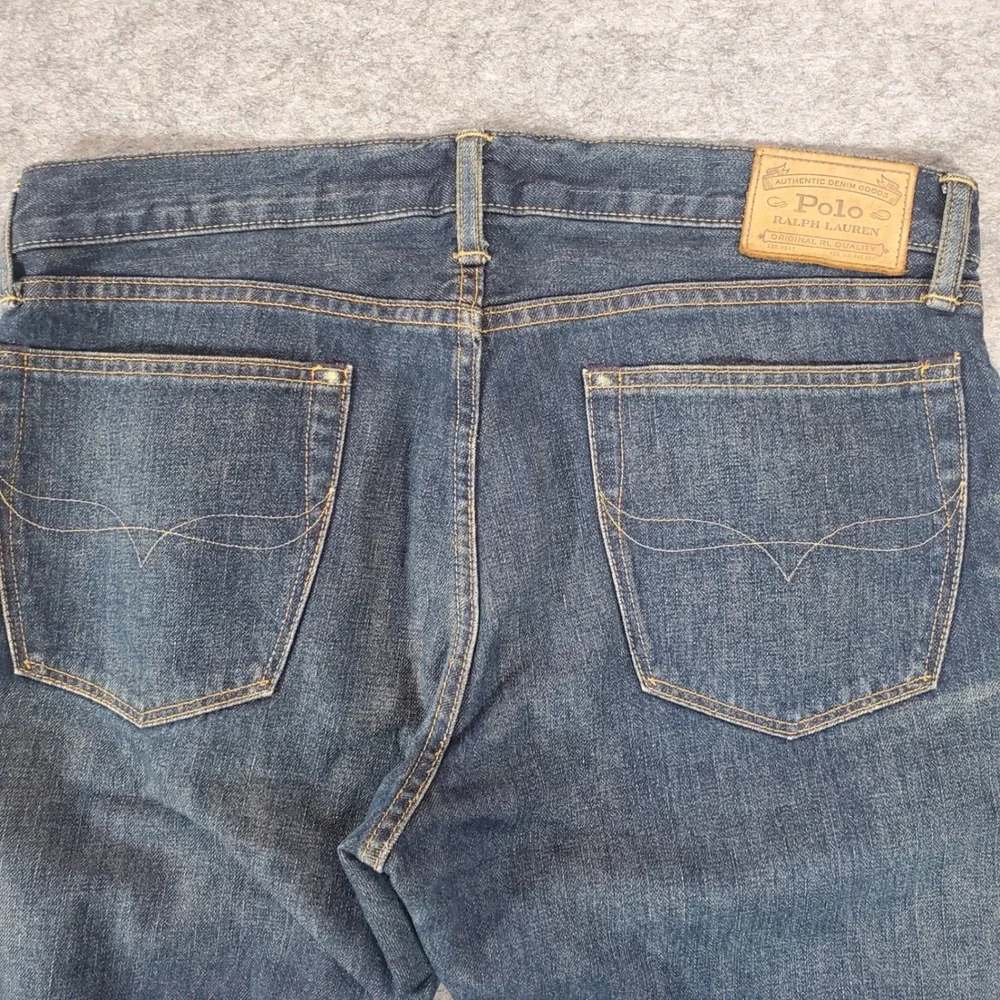 Polo Ralph Lauren Hampton Relaxed Straight Jeans Mens 33x30 Dark Wash Denim